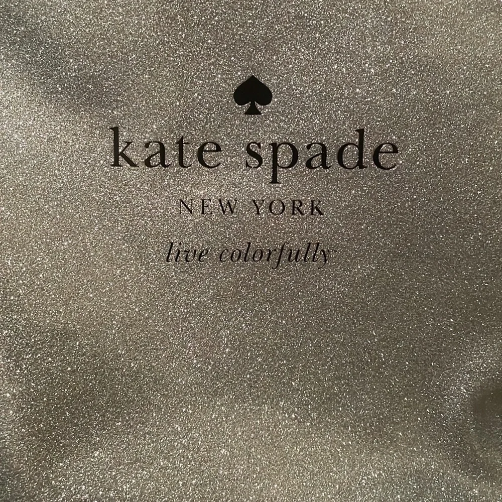 *SOLD* Kate Spade Silver Glitter Tote - Picture 6 of 11